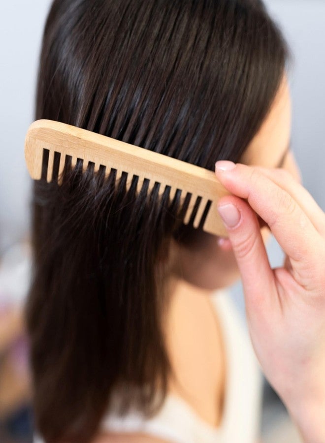Gtziqa 2 PCS Bamboo Wide Tooth Comb, Wooden Wide Toothed Combs Large Hair Detangling Comb No Handle Detangler Combs Prevents Tangle & Anti Static for Curly, Straight, Wavy, Long, Thick Hair for Men or Women - Image 4